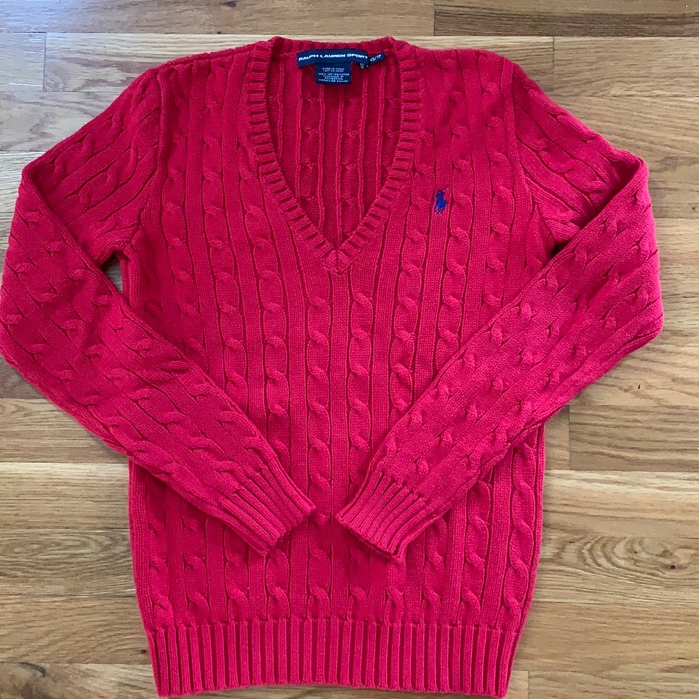 Ralph Lauren Cable Sweater - Red Color Size XS